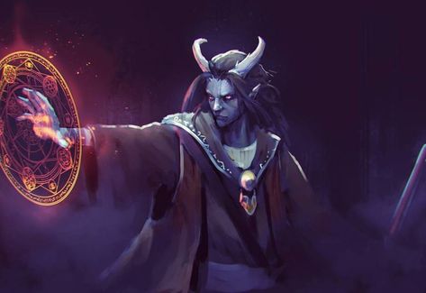 Teifling sorcerer / arcane magic user Make horned blue skinned character for DnD / Pathfinder Warlock Spells 5e, Tiefling Male, Warlock Spells, Tiefling Sorcerer, Dnd Inspiration, Dnd Character Ideas, D D Character Ideas, Fantasy Races, Dungeons And Dragons Characters