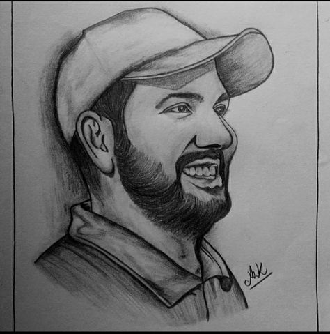 Rohit Sharma Hanuman Hd, Pencil Sketch Portrait, Hanuman Hd Wallpaper, Sketch Portrait, Rohit Sharma, Sketches Simple, Sketch Ideas, Book Art Drawings, Pencil Sketch