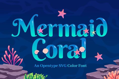 Mermaid Coral Font | Free Download on Freepik Mermaid Font, Giveaway Ideas, Surreal Tattoo, Water Font, Technology Icon, Font Free, Bare Necessities, Card Banner, Font Types