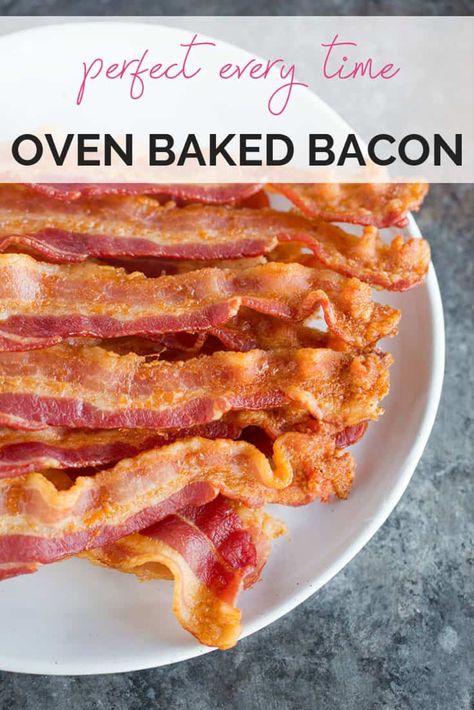 Oven Fried Bacon, Oven Cooked Bacon, Perfect Bacon, Oven Baked Bacon, Bacon In The Oven, Easy Bacon, Cooking Bacon, Baked Bacon, Best Bacon