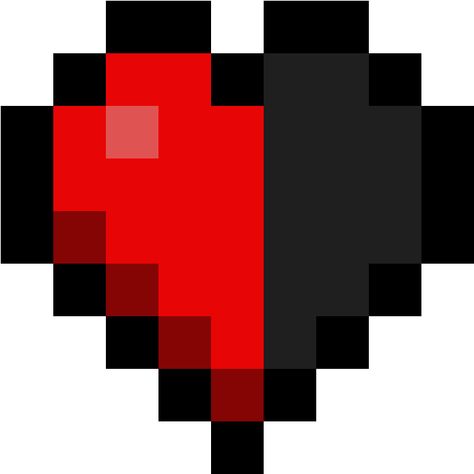 Minecraft Hearts, Heart Minecraft, Minecraft Mobile, Minecraft Heart, Half A Heart, Heart Window, Half Heart, Minecraft Mobs, Anime Head