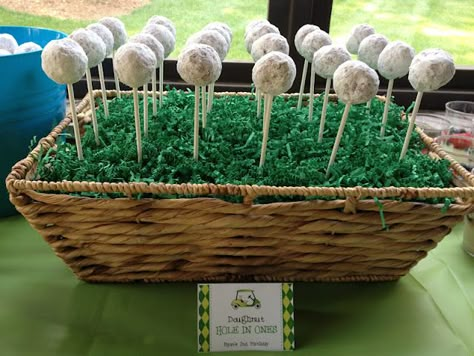 Mini Golf Birthday Party, First Birthday Golf, Mini Golf Party, Hole In One First Birthday, Golf Baby Showers, Golf First Birthday, Golf Theme Party, Themed Centerpieces, Golf Party Ideas