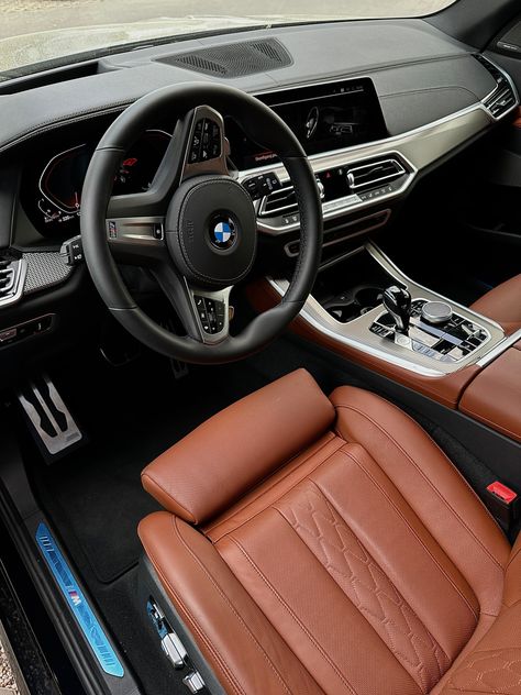 Bmw Inside, X6 Bmw, Bmw Interior, Bmw 5 Series, Dark Brown Leather, Bmw X5, Leather Interior, Luxury Cars, Dark Brown