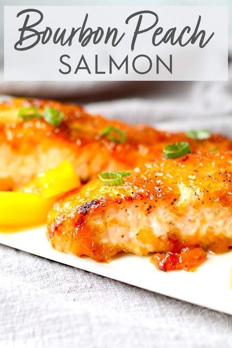 Peach Salmon Recipe, Meat Buffet, Moist Salmon, Friday Meals, Barramundi Recipes, Fried Seafood, Salmon Recipes Baked Healthy, Salmon Glaze Recipes, Seafood Feast