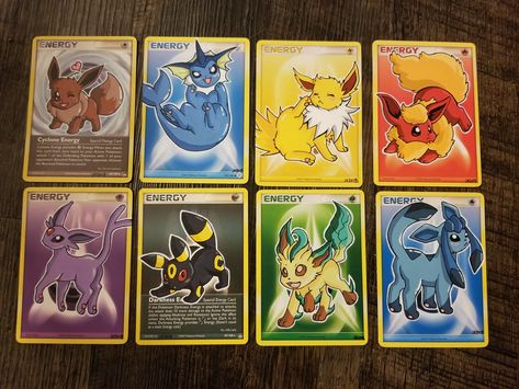 Eeveelution energies. Missing a fairy energy for Sylveon! Diy Pokemon Cards, Fairy Energy, Diy Pokemon, Pokemon Diy, Pokemon Craft, Cool Pokemon Wallpapers, Paint Cards, Card Crafts, Arte Inspo