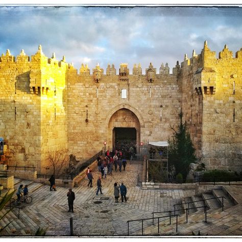 JERUSALEM EVENING DAMASCUS GATE Damascus Gate, Damascus, Gate, Easter, Building, Art