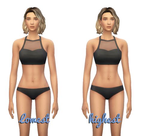 Mod The Sims - Female Waist and Hip Height Slider Hip Slider Sims 4 Cc, Waist Slider Sims 4 Cc, Sims 4 Hip Slider Mod, Sims 4 Waist Slider, Sims 4 Hip Slider, Sims 4 Height Slider, Female Waist, Maxis Match Cc, Hips Dips