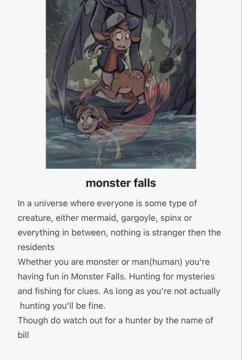 My results from a Gravity Falls quiz for GF AU’s. Gravity Falls Creatures, Monster Gravity Falls, Monster Falls Fanart, Gravity Falls Monster Au, Gravity Falls Quiz, Gravity Falls Headcanon, Monster Falls Au, Confused Screaming, Monster Falls