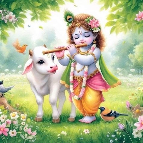 Little Kanha Ji Images, Little Krishna, Lord Krishna Hd Wallpaper, Baby Krishna, Lord Ganesha Paintings, Radha Krishna Wallpaper, Goddess Artwork, Lord Krishna Wallpapers, Krishna Radha Painting