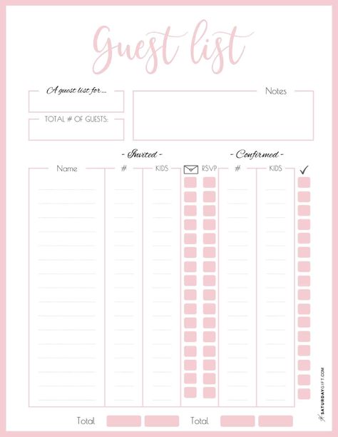 Need to plan the guest list for your party? Grab this free party guest list planner template with step-by-step instructions that'll help you stay organized and stress-free. Psst! There are also a lot of extra tips for sending invitations.  #printable #freeprintable #planner #guestlist #planning #partyplanning Party Planner Template Free, Quinceanera To Do List Planners, Guestlist Wedding Ideas, Wedding Party List Template, Guest List Template Printables, Guestlist Wedding Template Free, Quince Planning Checklist, Quinceanera List Planners, Quince Planning List