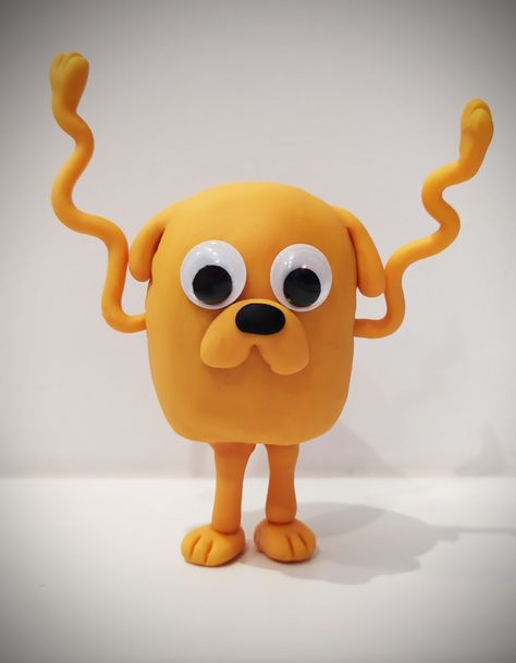 Clay Mation, Jake The Dog, Clay Sculptures, Jake The Dogs, Polymer Clay Sculptures, Sculpture Clay, Stop Motion, Adventure Time, The Dog