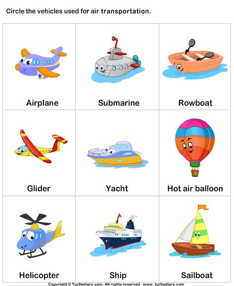 transportation sheets Mode Of Transportation Preschool, Mode Of Transport Worksheet, Air Transport Worksheet, Air Transportation Worksheet, Air Transportation Preschool Activities, Air Transportation Preschool, Kindergarten Transportation, Transport Pictures, Transportation Preschool Activities