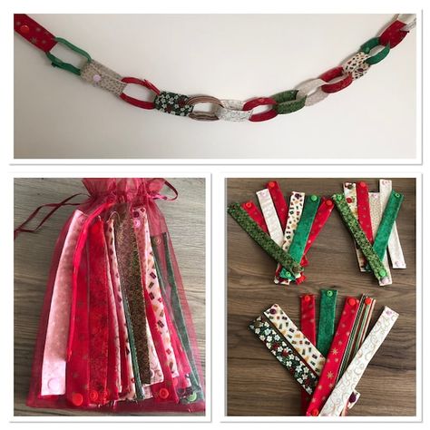 Christmas Decoration For Kids, Christmas Paper Chains, Fabric Christmas Decorations, Christmas Fabric Crafts, Retro Christmas Decorations, Fabric Christmas Trees, Christmas Bunting, Christmas Decorations For Kids, Felt Christmas Decorations