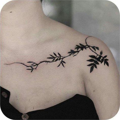 Collar Bone Tree Tattoo, Tree Branch Collar Bone Tattoo, Tree Branch Chest Tattoo, Tree Branch Shoulder Tattoo, Branch Spine Tattoo, Tree Branch Tattoos For Women, Tree Branches Tattoo, Tree Branch Tattoo, Crow Tattoo Design