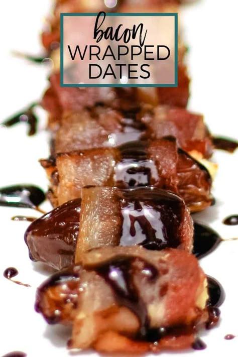 Balsamic Reduction Recipe, Fingerfood Baby, Wrapped Dates, Bacon Wrapped Dates, Bacon Appetizers, Honey Balsamic, Date Recipes, Balsamic Reduction, Amazing Appetizers