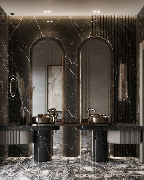 Luxury Vanity Bathroom, Royal Powder Room, Luxury Powder Bathroom, Light Up Wall Mirror, Luxury Toilet Design, Grey Bathroom Mirrors, Luxury Powder Room, Farmhouse Bathroom Mirrors, Oval Mirror Bathroom