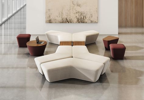 Q5 Modular Bench | Davis Furniture Lobby Seating Design, Lobby Designs, Restaurant Booth, Lobby Seating, Davis Furniture, Bank Branch, Office Remodel, Long Sofa, Lobby Interior