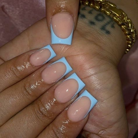 Nail Winter, Colored Acrylic Nails, French Tip Acrylic Nails, Work Nails, French Acrylic Nails, Short Square Acrylic Nails, Self Taught, Acrylic Nails Coffin Pink, Red Nail