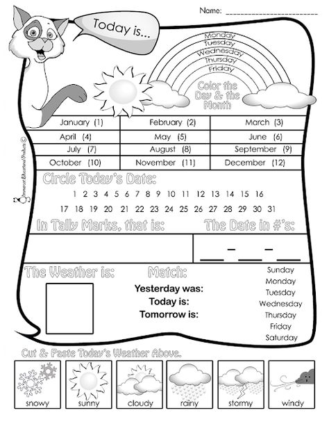 Calendar Worksheets Kindergarten, Calendar Time Kindergarten, Circle Time Calendar, Kindergarden Math, Morning Circle Time, Free Morning Work, Morning Calendar, Kindergarten Calendar, Morning Circle