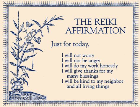 What I'm learning in my alternative health class Energy Healing Reiki, Just For Today, Light Work, Quotes Thoughts, Positive Self Affirmations, New Energy, Spiritual Healing, Reiki Healing, Daily Affirmations