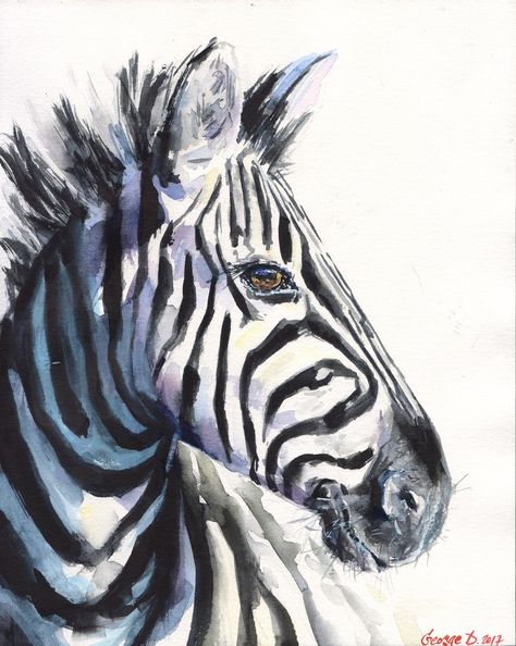 Zebra-Porträt Druck der Original Aquarell Liebe Kunst süße | Etsy Zebra Head, Zebra Decor, Zebra Wall Art, Zebra Art, Animal Watercolor, Random Art, Grand Art, Textured Wall Art, Watercolor Animals