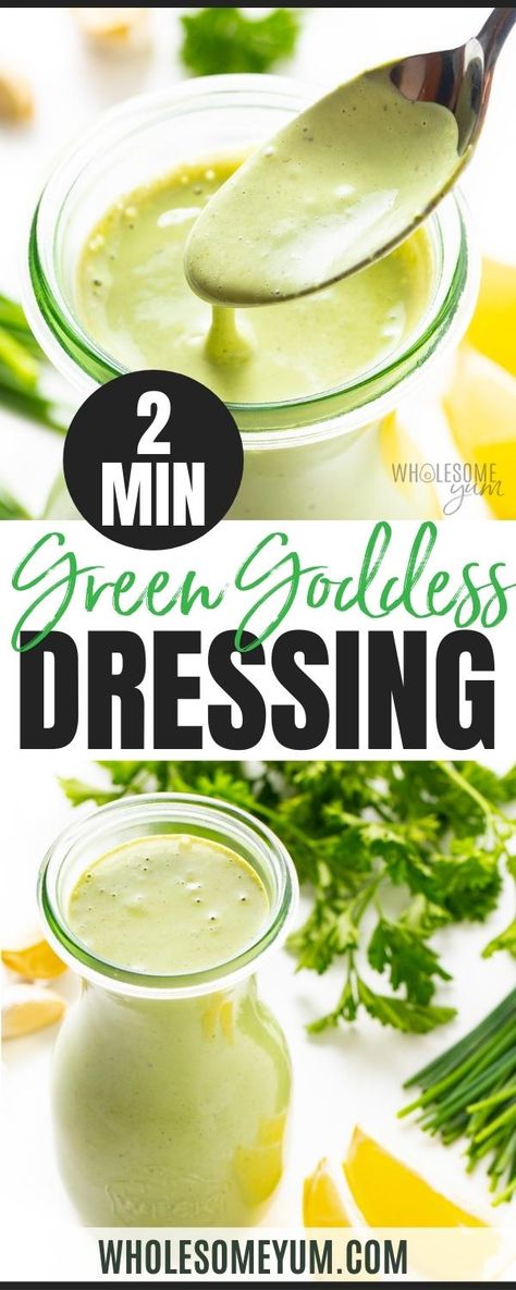 Goddess Dressing Chopped Leaf, Sweet Green Dressing Recipes, Green Goddess Salad Dressing Recipe, Best Green Goddess Dressing Recipe, Sun Goddess Dressing, Greek Goddess Salad Dressing, Panera Green Goddess Sandwich, Golden Goddess Dressing, Original Green Goddess Dressing Recipe