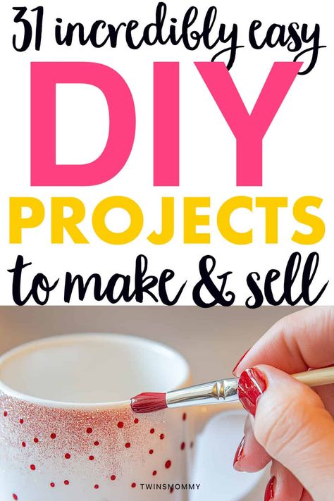 Check out these DIY projects to make and sell at home. These crafts sell well, and they are unique things to make and sell right now. You can even get craft fair ideas to sell too and how to sell them right. Christmas Crafts Around The World, Craft Fair Ideas To Sell, Projects To Make And Sell, Crafts To Make And Sell Unique, Things To Make And Sell, Christmas Crafts To Make And Sell, Tiny Hats, Twins Mommy, Diy Projects To Make And Sell