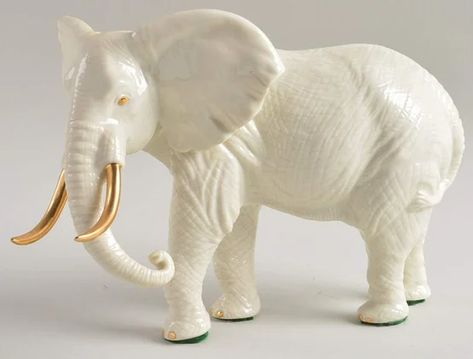 Classic Ivory Animals The Majestic Elephant - No Box by Lenox | Replacements, Ltd. Ballet Crafts, Ivory Elephant, African Figurines, Majestic Elephant, Owl Box, Radha Painting, Dog Box, Cocker Spaniel Dog, Krishna Radha Painting