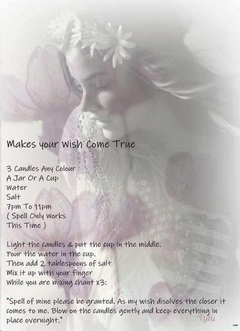 Make Wishes Come True Spell, Spell To Make Wish Come True, How To Make A Wish Come True Spell, Spell For Wish Come True, Wish Come True Spell, Tuesday Magick, Novice Witch, Wishing Spell, Spell Crafting