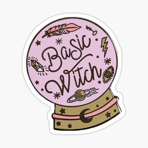 Frame Embellishments, Denim Paint, Witch Stickers, Stationary Store, Basic Witch, Stickers Redbubble, Hydroflask Stickers, Halloween Cartoons, Halloween Stickers