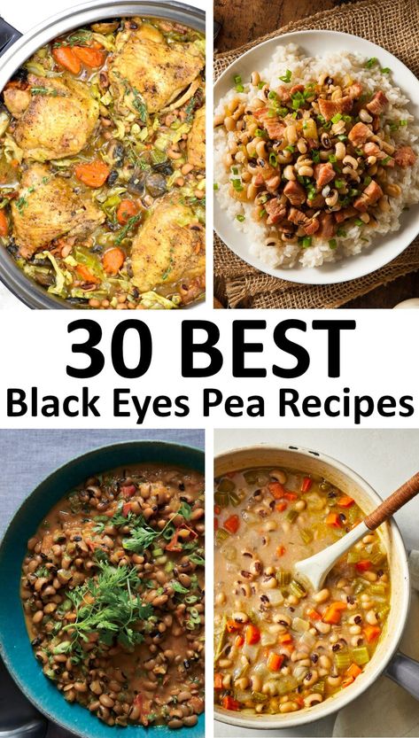 The 30 BEST Black Eyed Pea Recipes. Dinner With Black Eyed Peas, Black Eyed Peas Dinner Ideas, Recipes Using Canned Black Eyed Peas, Recipes For Black Eyed Peas, New Years Eve Black Eyed Pea Recipes, Black Eye Pea Recipes, Black Eye Beans Recipe, Black Eyed Peas And Cabbage, Blackeyed Pea Recipes Southern Style