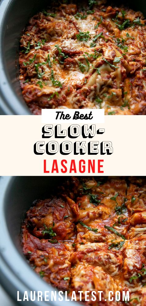 Lasagna Crockpot, Crockpot Lasagne, Slow Cooker Lasagne, Lasagna Recipe Slow Cooker, Classic Lasagna Recipe, Slow Cooker Lasagna, Crockpot Lasagna, Lasagne Recipes, Easy Pasta Dinner