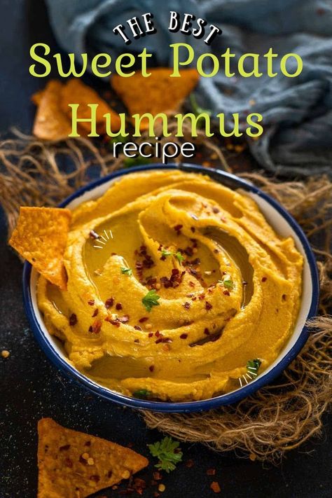 Sweet Hummus Recipe, Sweet Potato Hummus Recipe, Sweet Potato Dip, Sweet Potato Sauce, Classic Hummus Recipe, Potato Hummus, Best Hummus Recipe, Classic Hummus, Sweet Potato Hummus