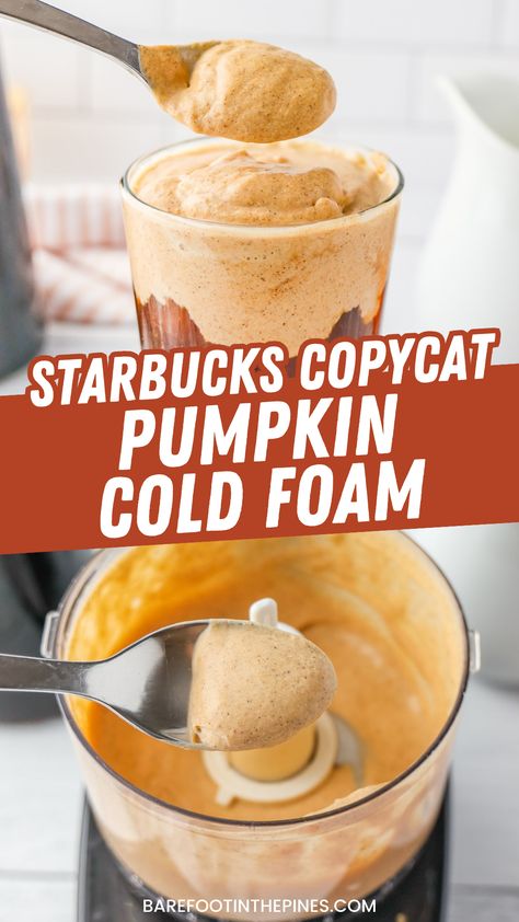 Starbucks Pumpkin Sweet Cream Cold Foam, Pumpkin Spice Cold Foam Starbucks, At Home Pumpkin Cold Foam, Diy Starbucks Pumpkin Cold Foam, Starbucks Pumpkin Cream Cold Foam Recipe, Copycat Pumpkin Cold Foam, Pumpkin Spice Cream Cold Foam, Pumpkin Foam Starbucks, Copycat Starbucks Pumpkin Cold Foam