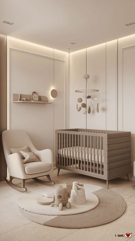 nursery ideas Boy Baby Room Ideas, Simple Nursery Ideas Neutral, Neutral Baby Room Ideas, Unisex Nursery Ideas, Teddy Bear Nursery Theme, Nursery Ideas For Boys, Baby Boy Room Ideas, Interior Design Nursery