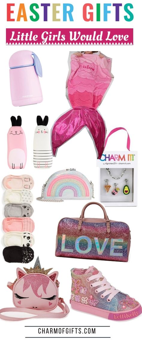 Looking for the cutest Easter gift ideas for girls that will make great basket stuffers? Check out this adorable gift guide perfect for little girls aged 3 to 10 year old for the latest ideas. Mermaid tails, unicorn accessories, animal socks etc. #eastergiftsforgirls #cuteeastergiftforgirls #eastergift Cute Easter Gifts, Affordable Gift Ideas, Easter Gift Ideas, Unicorn Accessories, Easter Coloring Book, Kids Gift Baskets, Easter 2023, Animal Socks, Non Toy Gifts