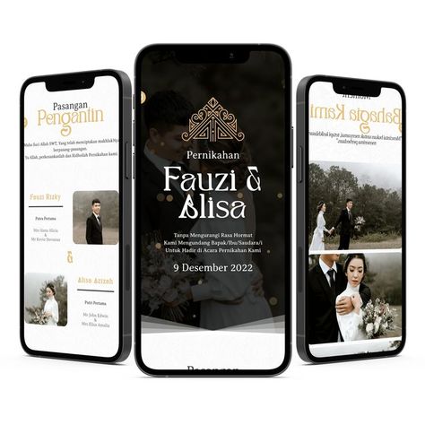 Go Wedding (https://www.gowedding.my.id/) adalah penyedia jasa pembuatan undangan pernikahan digital asal Tasikmalaya. Undangan Digital, Digital Invitations, Wedding Invitations, Drinks, Electronic Products, Design