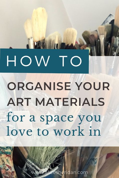 Alice Sheridan, Kon Mari, Art Studio Storage, Painting Station, Art Studio Space, Art Studio Organization, Art Studio Room, Art Studio Design, Art Supply Organization