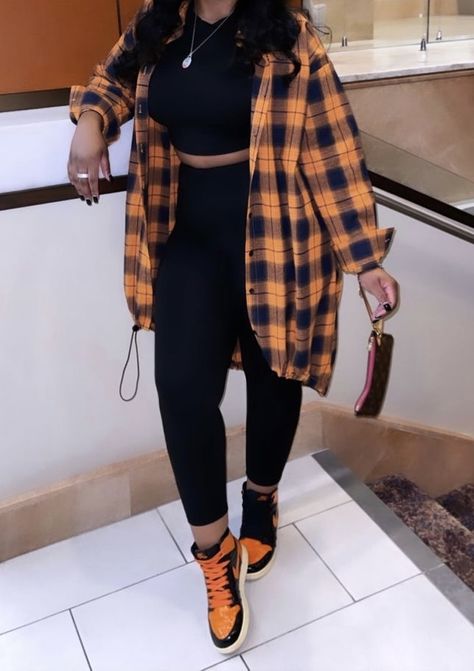 Big E Outfit Ideas, Long Bodycon Dress Outfit Casual Sneakers, Tan Satin Shirt Outfit, Jumpsuit And Sneakers Outfit Baddie, New York Fall Outfit Black Women, Blonde African American Hair, Flannel And Tennis Shoes Outfit, Cute Kickback Outfits, Style Astethics Types Women