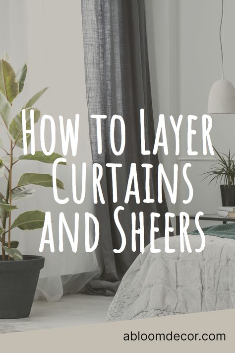 How To Layer Curtains And Sheers, Curtain Layering, Double Layer Curtains, Layer Curtains, Double Window Curtains, Sheer Curtains Bedroom, Curtains And Sheers, Curtain Pelmet, Curtain Inspiration