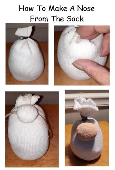 Gnome Nose Diy, Gnome Noses Diy, No Sew Sock Crafts, Gnomes Noses, Sock Gnomes Diy How To Make No Sew, No Sew Gnomes Diy How To Make, Yarn Beard, Sock Gnomes, Gnome Crafts