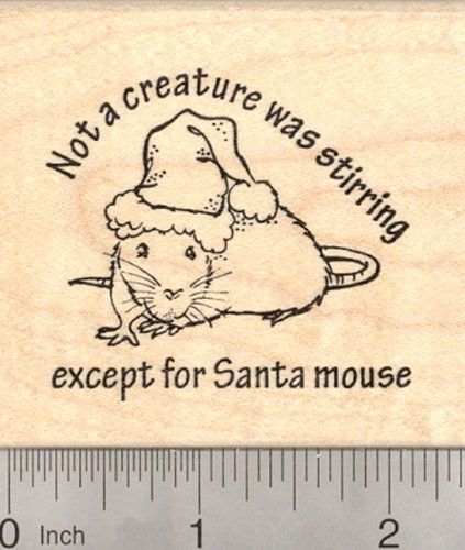 Christmas Santa Mouse Rubber Stamp Not a Creature Was Stirring *** Want to know more, click on the image. Santa Mouse, Pet Vet, Twas The Night, Mythological Creatures, The Night Before Christmas, Flags Of The World, Pet Loss, Christmas Bags, Grab Bags