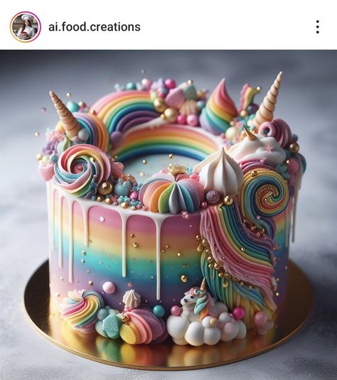 Candy Unicorn Cake, Unicorn Cake Bright Colors, Girls Birthday Cakes 8 Year, 8 Year Birthday Ideas Girl Cake, Cakes For 6 Year Girl, Birthday Cake For 7 Year Girl, Rainbow Birthday Cake Girls Kids, Unicorn Dinosaur Cake, Chocolate Unicorn Cake