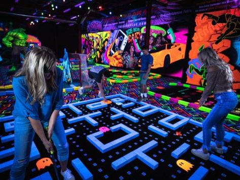 10 Most Fun Things To Do In Destin When It Rains Blacklight Mini Golf, Indoor Mini Golf, City Inspiration, Mini Golf Course, Haunted Hotel, Miniature Golf, Classic Video Games, St Louis Missouri, Mini Golf