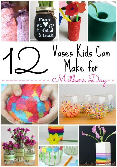 Homemade Vase, Flower Vase Crafts, Red Crafts, Kids Homemade, Diy Xmas Gifts, Vase Crafts, Diy Gifts For Kids, Cup Crafts, Mothers Day Crafts For Kids