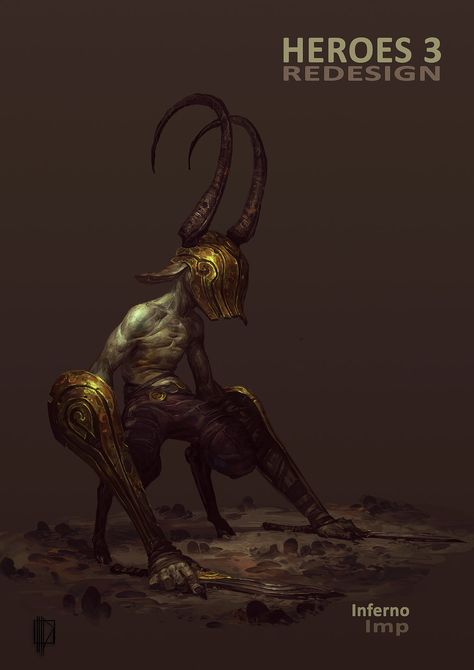 H3R - Imp by EdCid on DeviantArt Humanoid Creatures, Creature Artwork, Monster Characters, 다크 판타지, Monster Concept Art, Fantasy Theme, Fantasy Monster, Monster Design, Creature Concept Art