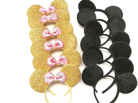 24 pcs Gold Minnie Mouse Ears, Gold Mickey Mouse Ears, Disney Headband, Disney Gift, Minnie Mouse Headband, Disney Birthday Headband by DreamsareMagic on Etsy Disney Ears Headband, Disneyland Ears, Minnie Mouse Headband, Mickey Mouse Ears Headband, Minnie Mouse Baby Shower, Disney Headbands, Birthday Headband, Minnie Mouse Ears Headband, Mickey Mouse Birthday Party