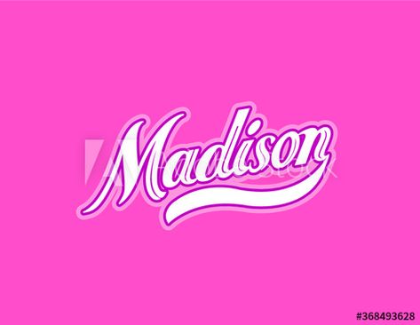 First name Madison designed in athletic script with pink background #AD , #athletic, #designed, #Madison, #background, #pink Madison Wallpaper, Madison Name, Pink Background Images, Background Pink, Name Wallpaper, First Name, Pink Background, First Names, Background Images