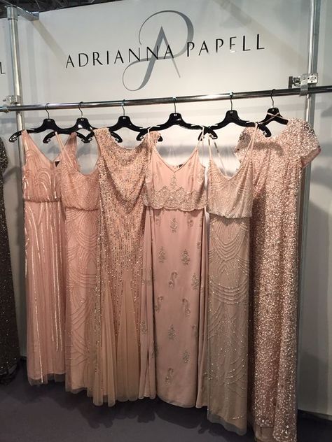 13 Top Bridesmaid Trends for 2017 - From NY Bridal Week Beaded Dresses, Beaded Bridesmaid Dress, Bridesmaid Flowers, Wedding Wishes, Bridesmaid Gown, Fairytale Wedding, Wedding Bridesmaid Dresses, Here Comes The Bride, Adrianna Papell