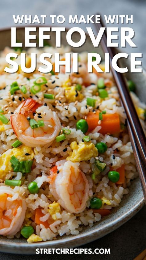 What to do with leftover sushi rice? Explore exciting ways to repurpose your extra rice with these leftover sushi rice recipes. From quick bites to full meals, discover what to make with leftover sushi rice for any occasion. Save this pin and visit the blog for more scrumptious ideas! Leftover Sushi Rice, Hawaiian Rice, Rice Breakfast Recipes, Leftover Rice Recipes, Sushi Rice Recipes, Full Meals, Mexican Rice Easy, Asian Rice, Quick Bites